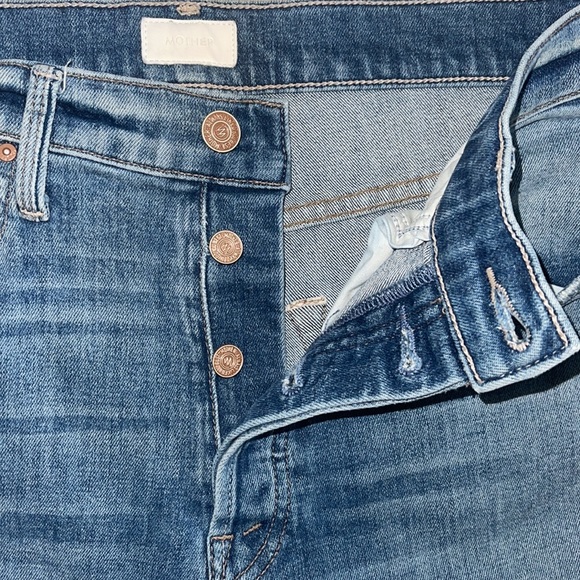 Mother Jeans The Tomcat Ankle Helter Skelter lightening bolt distressed jeans 27 - Picture 7 of 15